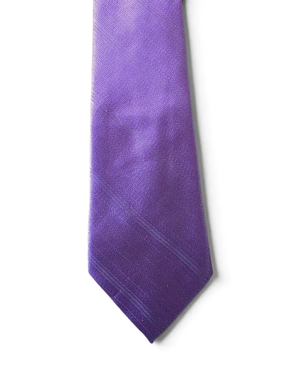 Structure Mens Purple Necktie Satin Jacquard Textured Formal Skinny Tie
